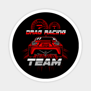 Drag Race Car Back view Magnet